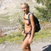 Travelling nudist